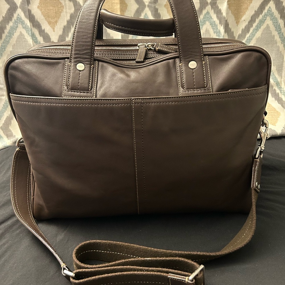 Coach Dark Brown Leather Men’s Briefcase